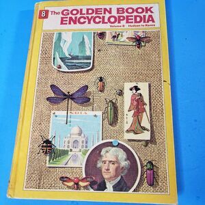 Vintage 1970 Golden Book Encyclopedia Vol 8 HB Book Yellow Hudson - Korea
